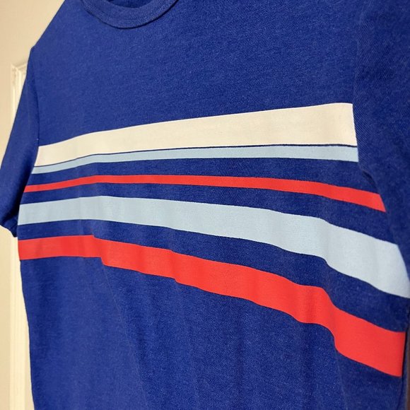 Royal Blue + Stripes | Cat & Jack | Youth M or Woman XS | EUC | Soft Cotton Tee - Picture 5 of 8